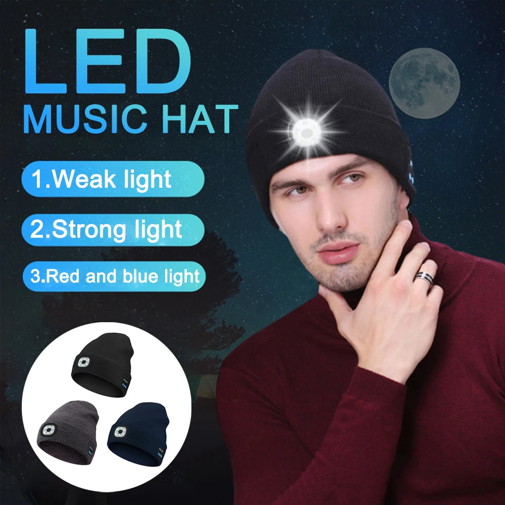 Bluetooth Musikmütze mit LED-Licht