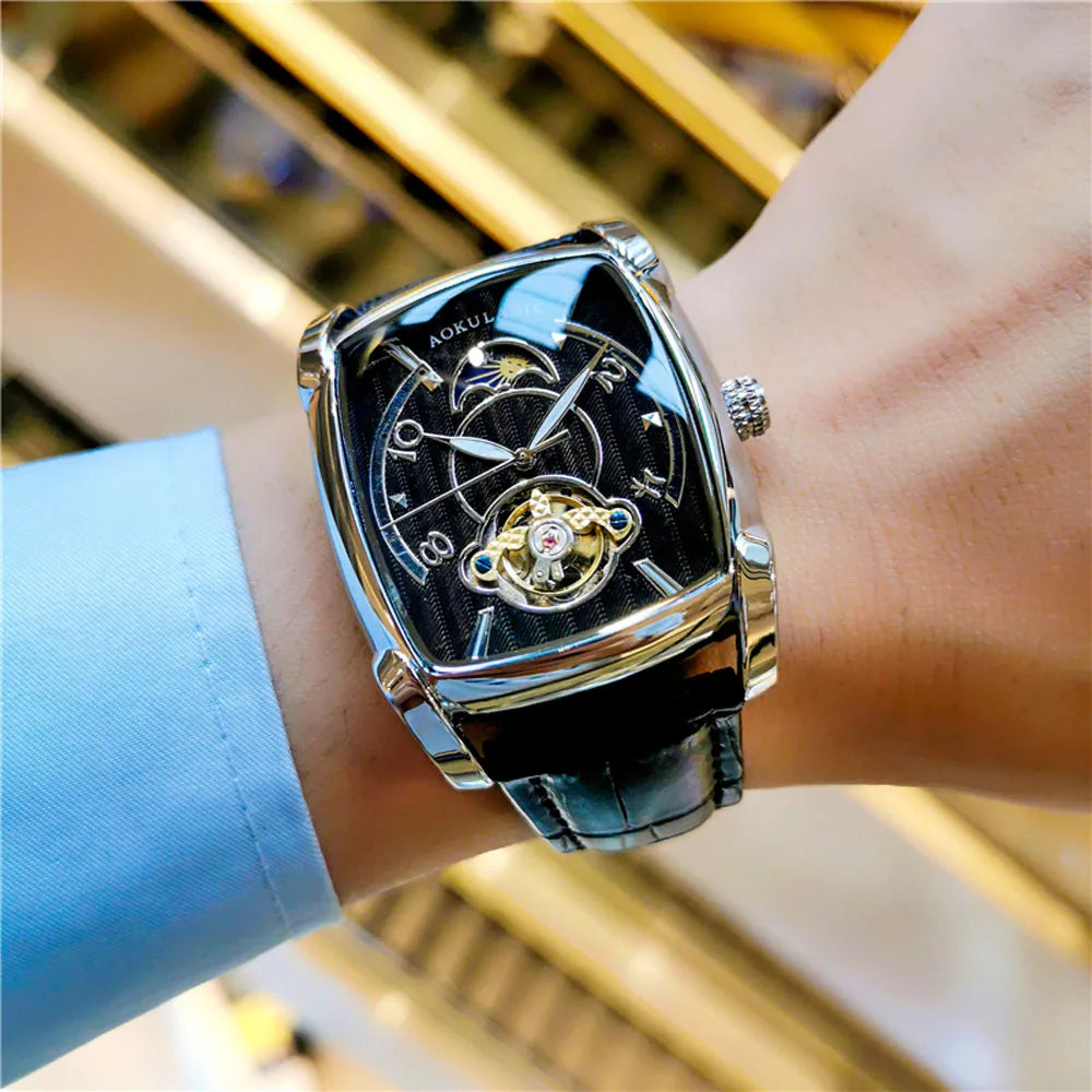Elegante Mondphasen Damen Uhr