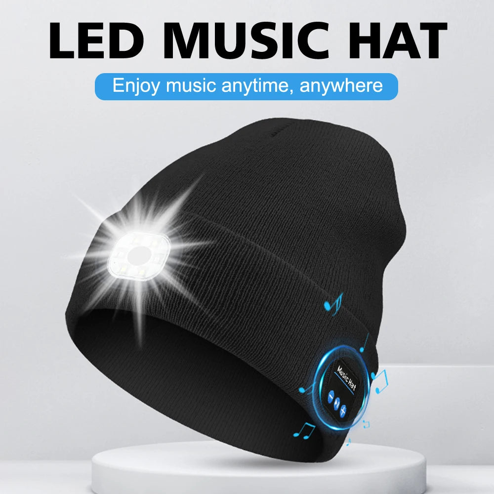 Bluetooth Musikmütze mit LED-Licht