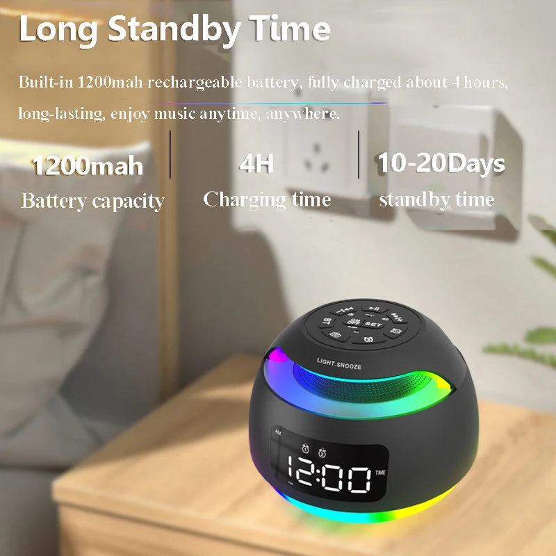 Leuchtender Radiowecker mit Bluetooth